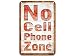 Warning No Cell Phone Zone Metal Decoration Sign Farmhouse Signs For Kitchen Tin Signs Vintage Farmhouse Decor For The Kitchen 8X12 Inch Tin Sign