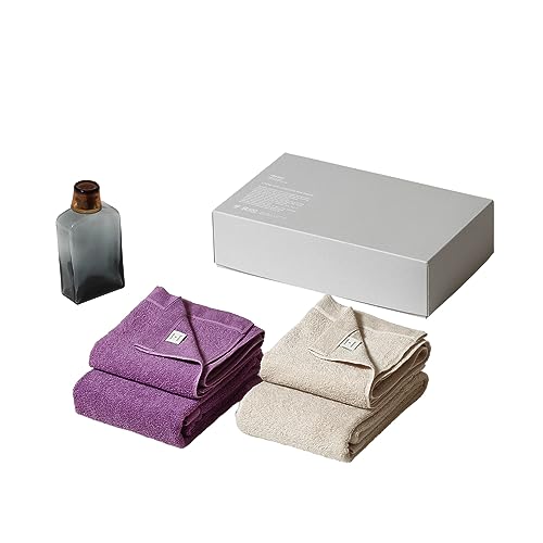 ideaco (CfAR) Mtg }EXEHbV{g & { B ^I x_[/x[W 4 v5_Zbg(MOUTH WASH BOTTLE & towel pair gift lavender/beige)