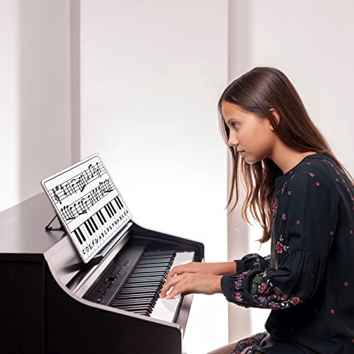5 Pack 11 X 14 Inch Piano Board Dry Erase White Boards Lapboard L Double Sided Music Staff Whiteboard For Kids Students, Musicians And Home (5 Erasers Included) #TOP4