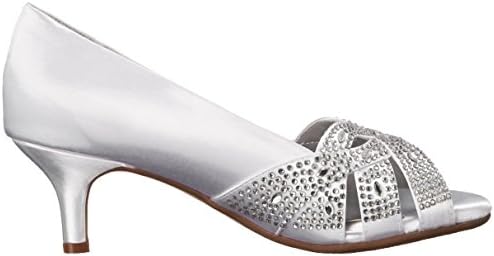 Dyeables Women's Tracy Dress Pump,White Satin,12 B US | Image 5