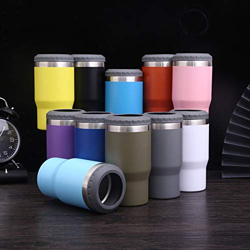 Gteller 4 in 1 Stainless Steel Can/Bottle Insulator, 14oz Two-Way Lids SUS Insulated Can Cooler, Beer Bottle Holder(Green) - Image 3