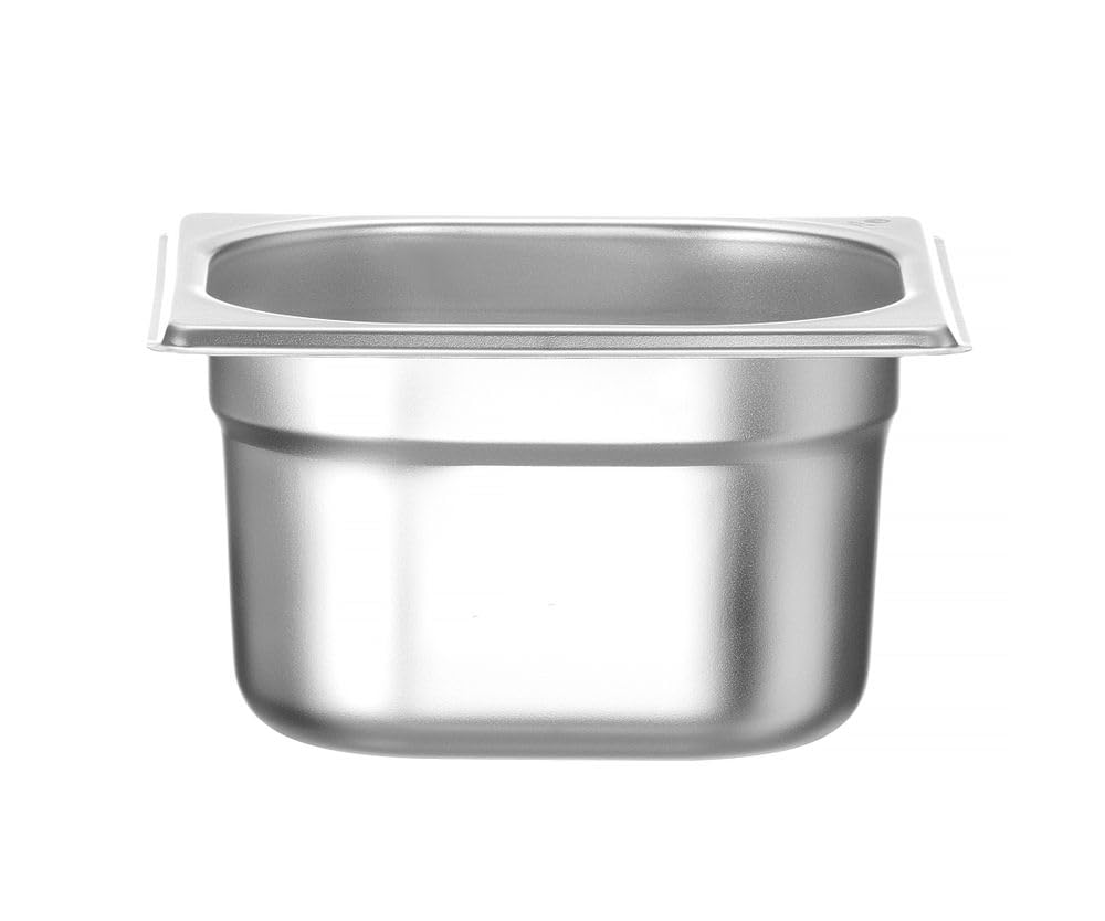 HENDI Gastronormbehälter GN 1/2 1L, Edelstahl 18/10, temperaturbeständig -40 bis 300 °C