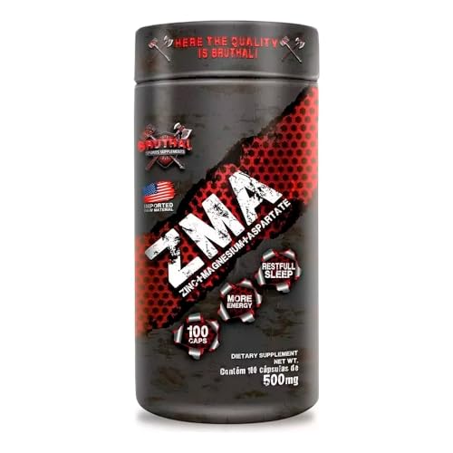 ZMA(Zinco Magnesio Vitamina B6) 100 Cápsulas - Bruthal Sports Supplements
