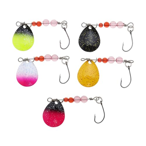 EMSea 5 sztuk Fishing Trout Spinner Fishing Lure Zestaw przynęt wędkarskich Single Hook Fishing Lures Metal Fishing Lures Przynęta Fishing Device for Trout Bass, 2,2 g