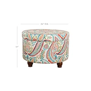 Homepophomedecorupholsteredroundstorageottomanottomanwithstorageforlivingroombedroomboldpaisleylarge Urban Country Home Decor Homepop home decor upholstered round storage ottoman ottoman with storage for living room bedroom bold paisley large urban country home decor
