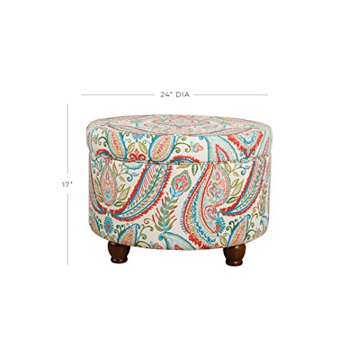 Homepophomedecorupholsteredroundstorageottomanottomanwithstorageforlivingroombedroomboldpaisleylarge Urban Country Home Decor Homepop home decor upholstered round storage ottoman ottoman with storage for living room bedroom bold paisley large urban country home decor