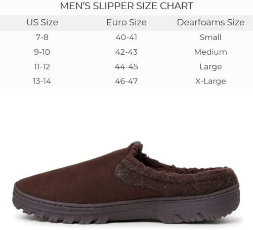 Dearfoams Men's Breathable Perforated Microsuede Clog Slipper, Coffee, Medium Wide | Image 3
