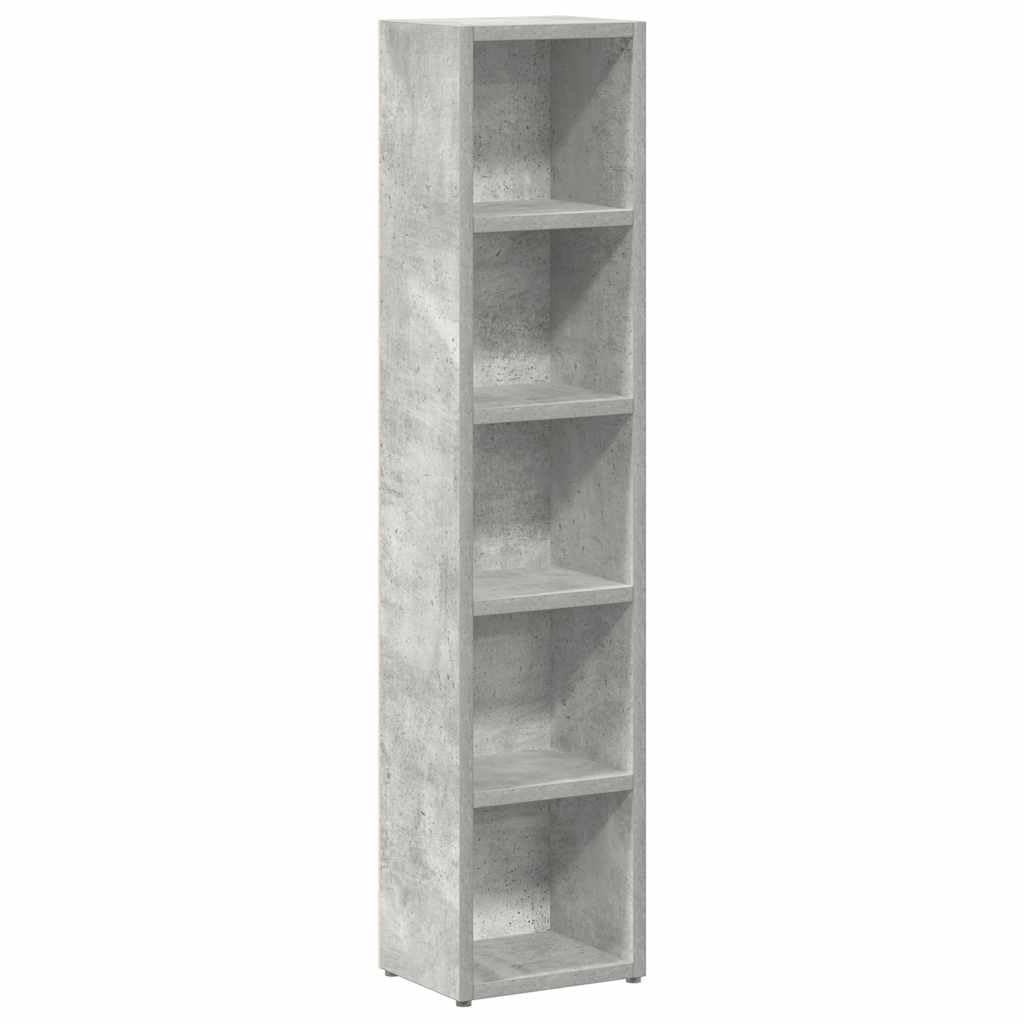 vidaXL Armoires à CD 2 pcs, Meuble de Rangement avec Compartiment, Armoire de Bureau Chambre Maison Intérieur, Gris Béton Bois d’Ingénierie