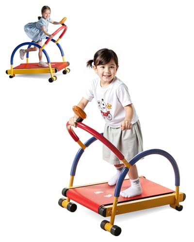 Treadmill for Kids with Handle Bar, XBD Incline Walking Pad Workout Equipment with LED Display, Toddler Treadmills for Home Boys Girls Ages 4+ 150Lbs Capacity