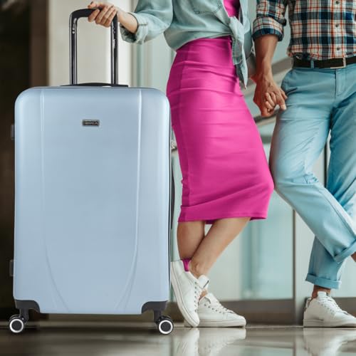 Valise rigide ultra résistante XL bleu clair spacieuse ITACA - 2