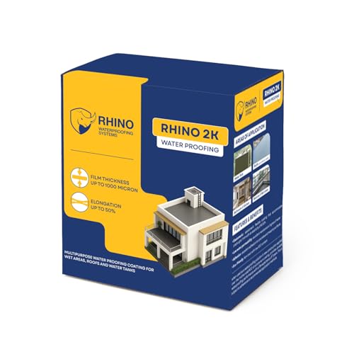 Image of Rhino 2K 2-Parts Flexible Acrylic Cementitous Waterproofing for Bathroom, Roofs, Basement Wall, Suitable for Concrete and Masonry waterproof