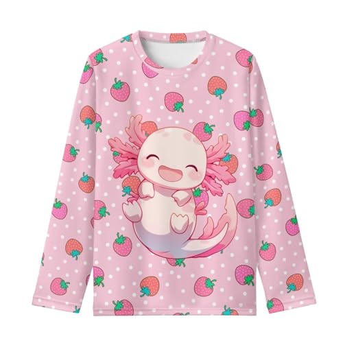 Image of WELLFLYHOM Long Sleeve T-Shirt for Boys Girls 3-16 Years Old Tee Tops Crewneck Pullover Shirts Fall Outfits