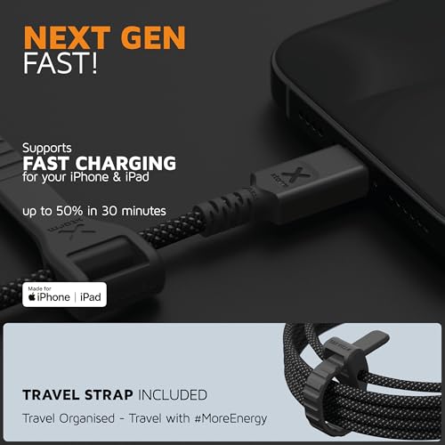 Câble USB vers Lightning Xtorm 1,5m noir pour chargeur iPhone et iPad - 4