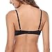 Wingslove Women's Push Up Everyday Basic Seamless Lightly Padded Underwire Plunge Demi T-Shirt Bra, Black, 38C
