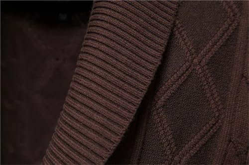 Men's Casual Business Cotton Single Breasted Solid Color Cardigan Sweater4