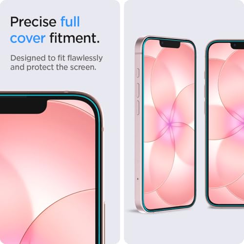 Image of Spigen EZ Fit Tempered Glass Screen Protector Guard for iPhone 17e /16e /14 /13 /13 Pro - 2 Pack [Sensor Protector]