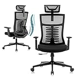 Ergonomic Home Task Chair,Adjustable Big Home Office Chairs with Lumbar Support,Breathable Fishnet M
