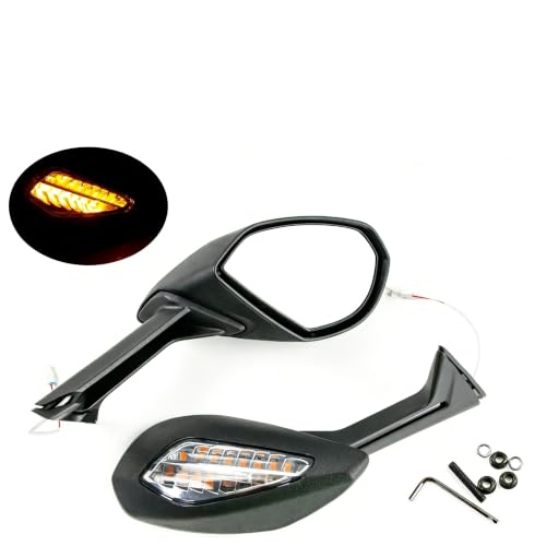 Espejo retrovisor para Ducati Panigale 1299 959 con luz LED intermitente integrada 3