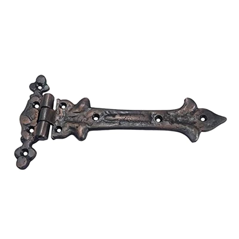 Image of Adonai Hardware Adonijah Antique Cast Iron Strap T Hinge (7.9 inch x 12 Pack, Oil Rubbed Bronze) for Barn Doors, Gates, Kitchen Cabinets, Sheds, Wooden Box, Furniture, Cedar Chest and Trunks