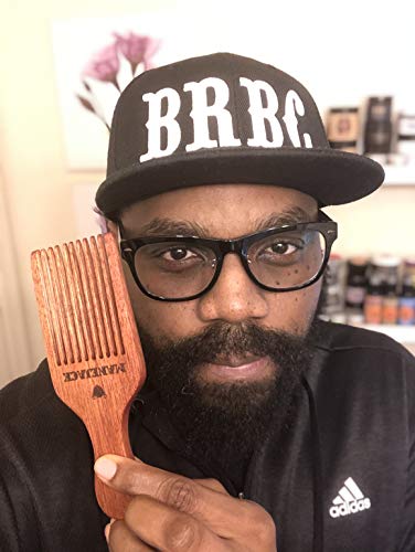 Manejack Beard Pick For Men- Wooden Comb Afro Hair Lift Combs #TOP6