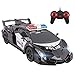Vokodo Police RC Car Super Exotic 12" 1:16 Scale Size Kids Remote Control Easy to Operate Toy Sports Cars with Functional LED Headlights Cop Race Vehicle Full Function Great Gift for Boys (Black)