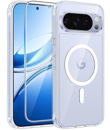 Image of FNTCASE for Google Pixel 10 Pro Case: for Pixel 10 Case [Fit for Magsafe] Anti Yellowing Transparent Clear Cases with [Screen Protector] - Military Grade Shockproof Protective Magnetic Phone Cover
