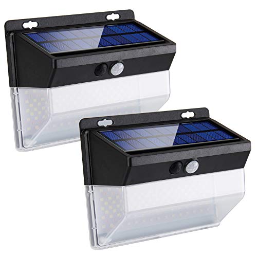 Preisvergleich Produktbild Migimi Außen Solarlampen Wandleuchte, Solarleuchte [Superhelle 206 LEDs] Wasserdichte Aussenleuchte mit Bewegungsmelder 3 Modi Solarlicht, Hohe Kapazität Sicherheitswandleuchte für Garten Hoftür