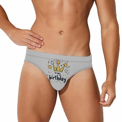 It's My Birthday Novelty Men's Swimming Brief Swimwear Pants Trunks Beach Shorts Underwear