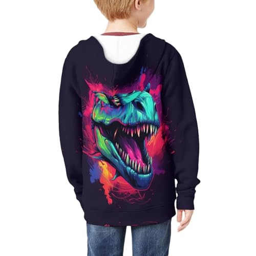 Full Zip Up Graphic Animal Hoodies for Boys Casual Athletic Hooded Jacket with Pocket4