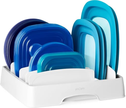 YouCopia StoraLid Adjustable Food Container Lid Organizer...