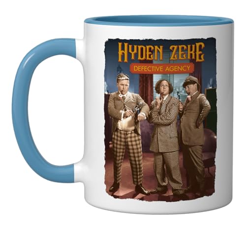 Taza cerámica The Three Stooges azul/blanco 11 oz miniatura 1