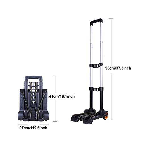 Carretilla plegable portátil con ruedas sólidas 40kg miniatura 3