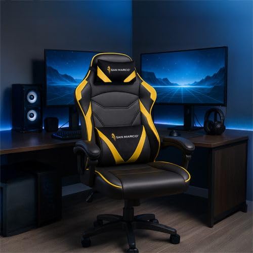 San Marco Sedia Gaming Ergonomica (Giallo)