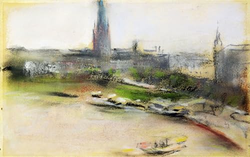 Cuadro decorativo Binnenalster de Max Liebermann, pintura en lienzo premium de 60x90cm