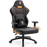 pcgh gaming chair test [Persönliche Freiheit der Einstellung]: Wir legen Wert auf jedes Detail. Der PC-Stuhl mit hoher Rückenlehne bietet einen maximalen Neigungswinkel von 135 Grad, der es Ihnen ermöglicht, Ihre Sitzposition frei einzustellen und den bequemsten Winkel zu finden. Die Armlehnen können gedreht und in der Höhe eingestellt werden, um Ihren individuellen Bedürfnissen gerecht zu werden. Egal ob Lesen oder Gaming, Sie können bequem im Schneidersitz auf dem Stuhl sitzen.