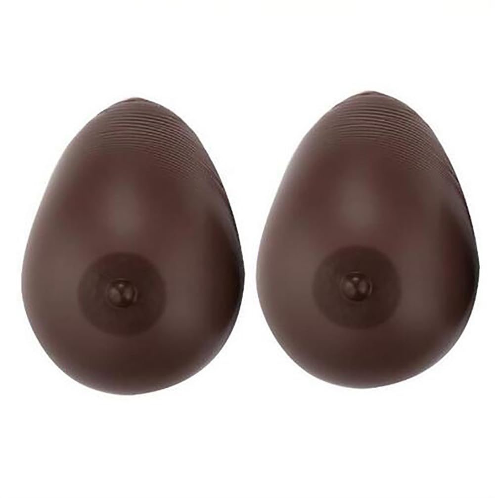 Sein en silicone auto-adhésif XL 1000g prothèse Bonnet D noir