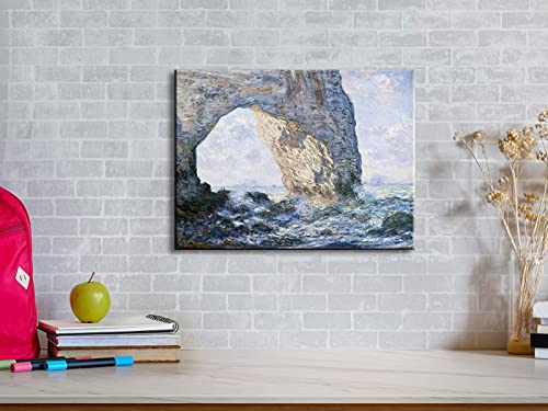 Wieco Art The Manneporte Canvas Prints Wall Art Of Claude Monet Famous Oil Paintings Reproduction Classic Seascape Sea Beach Pictures Artwork Ready To Hang For Bedroom Bathroom Home Office Decorations #TOP2