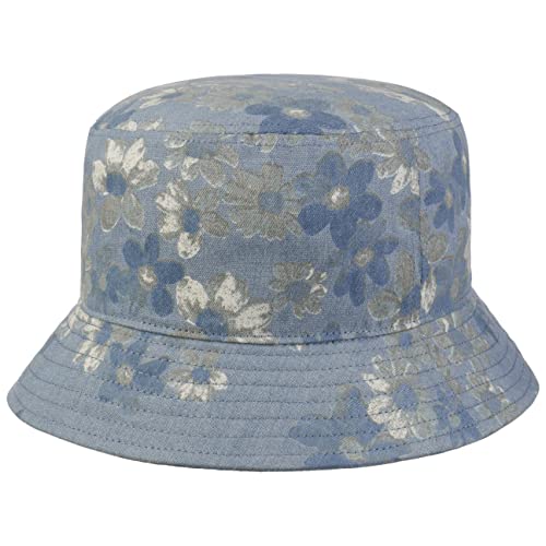 Chapeau en Tissu Jeans Flower Bucket pour escapades de plage et peche ete en coton