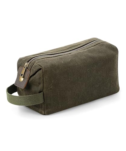 Trousse de toilette COOZO Heritage en toile cirée robuste et finitions cuir de qualité