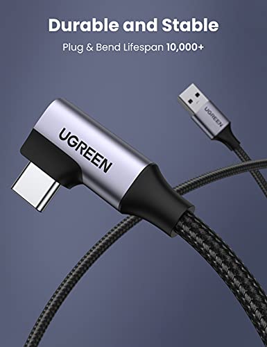 UGREEN USB C naar USB 3.0 Oplaadkabel 90 Graden USB Type C kabel Datakabel 5Gbps Hoek USB 3.0 USB C kabel Compatibel met Galaxy S21 S20 S10 S9 A51 A52 A21s A20e P30 Lite Mi 9, etc.(0,5M) - Image 7