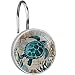 12 Pezzi Decorativi Ganci per Tende da Doccia in Vetro,Anello in Acciaio Inossidabile antiruggine Rotondo per Tende da Bagno con Asta per Finestra,Tartaruga Marina d'Epoca