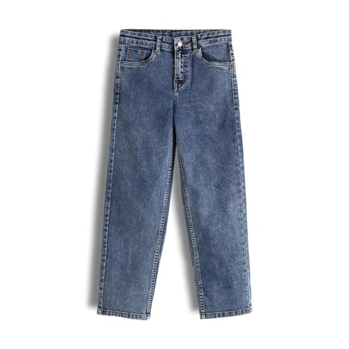 Image of Urbano Juniors Boy's Loose Baggy Fit Washed Denim Jeans Stretchable