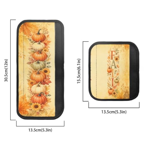 Image of Fall 6 Pcs Refrigerator Door Handle Covers Retro Pumpkin Sunflower Kitchen Appliance Decor Handles Washable Fridge Handle Covers for Fridge Microwave Stove Dishwasher Fall Decor
