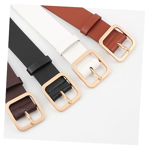 Hemoton Adjustable Women Leather Belt with Square Casual Thin Waistband for Dresses Jeans and Pants Stylish Female Accessory3