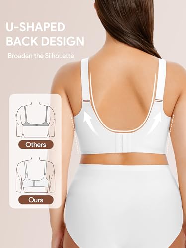 Image of Angelhood Seamless Nursing Bra for Women Wire Free Full Coverage Nursing Bra T-Shirt Bra with Extra Extender