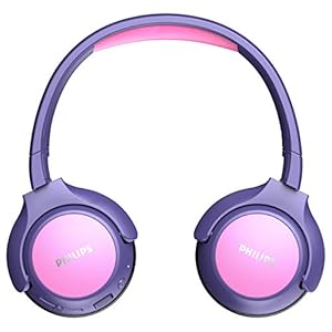 Philips Kinderkopfhörer KH402PK/00 Wireless On Ear Kopfhörer (Bluetooth, 85 db, 20 Stunden Spielzeit, LED Panel, weiche Ohrpolster) Pink