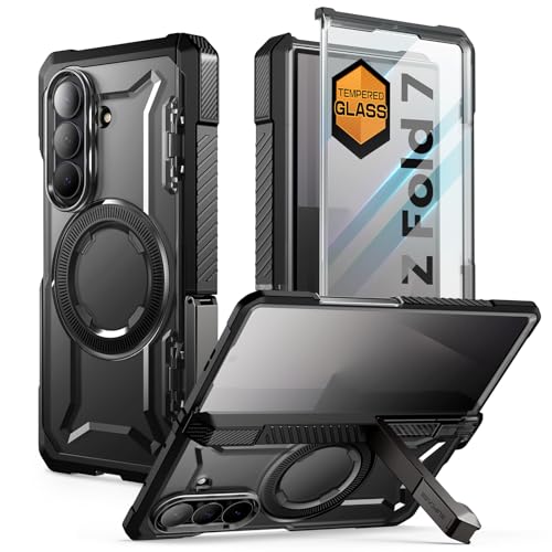 SUPCASE for Samsung Galaxy Z Fold 7 Case with Kickstand (UB Grip), [Compatible with MagSafe] [Built-in Tempered Glass Screen Protector] [Hinge Coverage] Military-Grade Protection Phone Case,