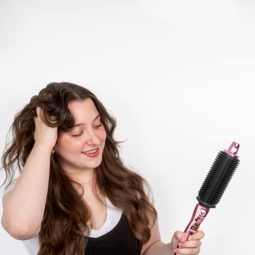 Calista Perfecter Pro Plus Heated Round Brush, Professional Styling Brush, Burn-Free Firm Bristles, Ionic and Ceramic Technology (0.5, Ivory)