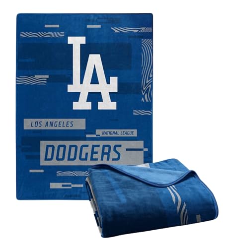 Northwest Extra Large Oversized Plush MLB Digitize Raschel Throw Blanket 60 x 80 (Los Angeles Dodgers)