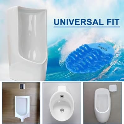 Urinal Screens Deodorizer 32 Pack Urinal Deodorizer Scented Urinal Screen Anti-Splash Urinal Screen for Urinals in Restrooms Restaurants Office Schools (16 Blue+16 Orange)